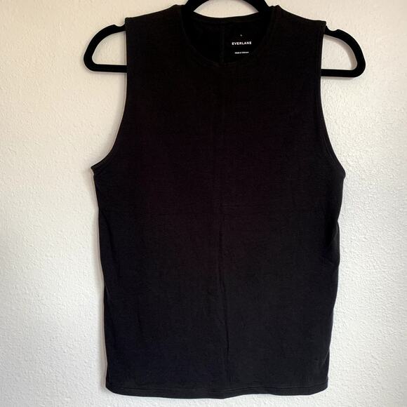 NEW Everlane The Supima Form Tank Top in Black - Picture 3 of 8